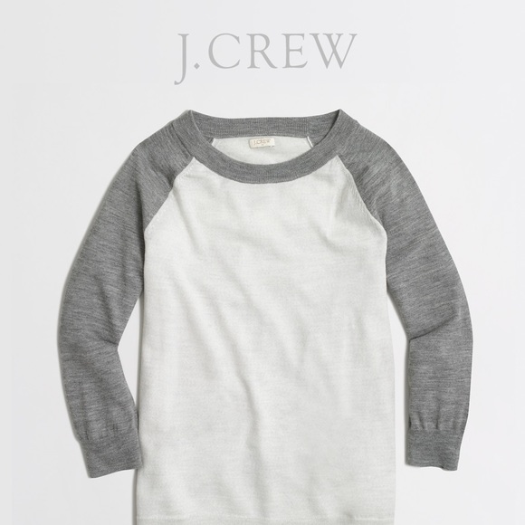 J. Crew Sweaters - J. Crew 100% Merino Wool Baseball Sweater