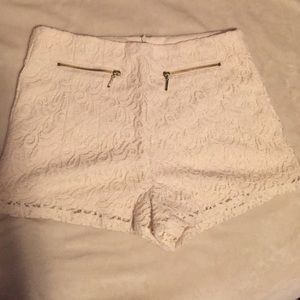 high waisted lace shorts
