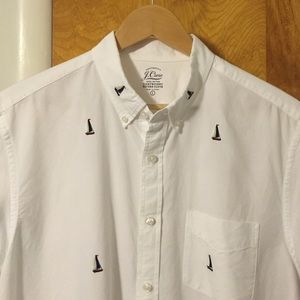 J. Crew Shirts - Men's Short-Sleeve Oxford Embroidered Shirt J. Crew Shirts - Men's Short-Sleeve Oxford Embroidered Shirt
