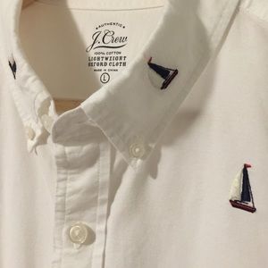 J. Crew Shirts - Men's Short-Sleeve Oxford Embroidered Shirt J. Crew Shirts - Men's Short-Sleeve Oxford Embroidered Shirt
