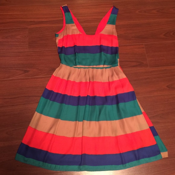 ModCloth Dresses & Skirts - ModCloth Colorful Striped Silky Dress