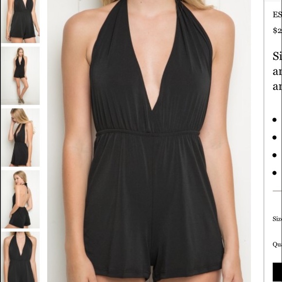 Black halter brandy Melville romper