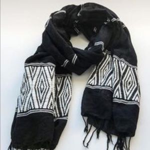Noonday Collection black/white Aztec scarf