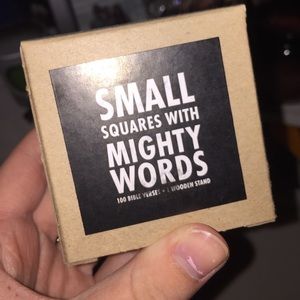 scripture cards- small squares with mighty words