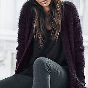 Express fuzzy cardigan