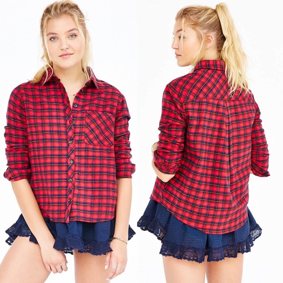 NWT urban outfitters Louie button down flannel - Picture 2 of 4
