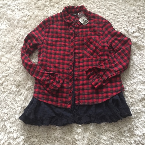 NWT urban outfitters Louie button down flannel - Picture 4 of 4