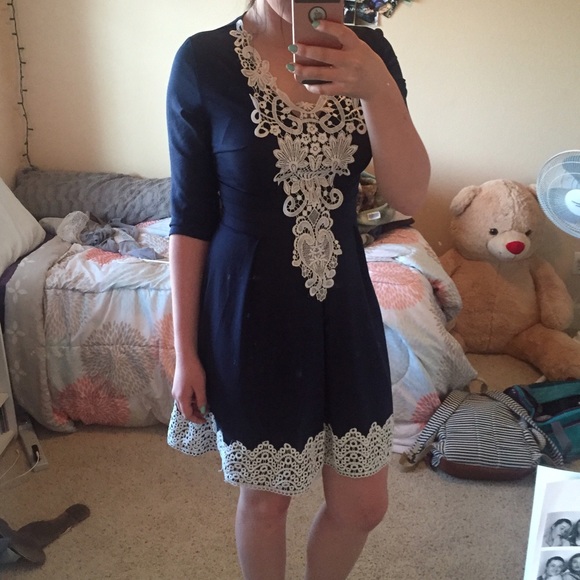Beautiful Navy & Lace Dress!!!