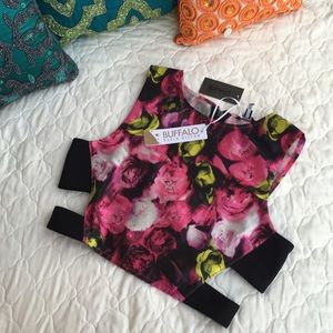 NEW SEXY BUFFALO David Bitton STRAPPY CROP TOP