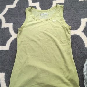 Nike Dri-fit green tank top Small