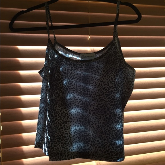 Gantos classy animal print grey and black camisole