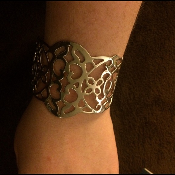 ❗️SALE❗️Lia Sophia silver cuff bangle - Picture 2 of 4