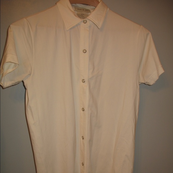Mac & Jac cool "button" up top in great material - Picture 3 of 4