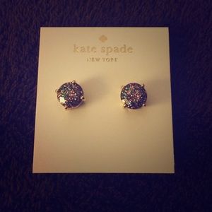 Kate spade multi color glitter studs