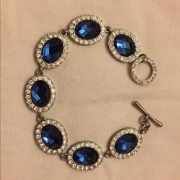 Navy blue/Silver Bracelet