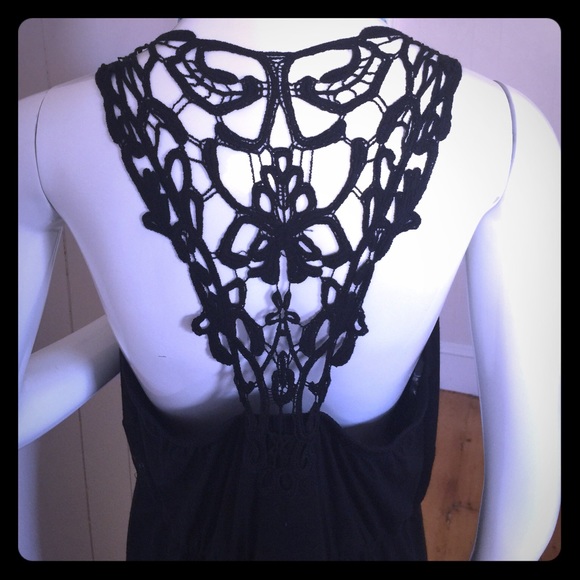 Crochet back dress