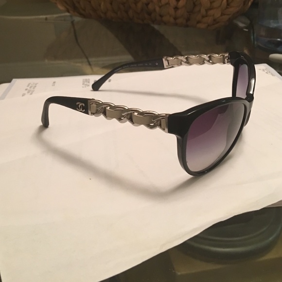 Chanel cat eye chain link sunglasses main image 4