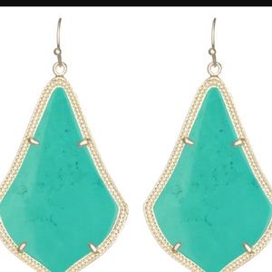 Kendra Scott teal Alexandra earrings