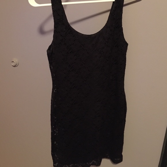 black lace dress