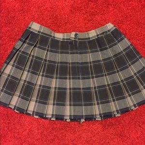 BLUE YELLOW PLAID SCHOOLGIRL SKIRT