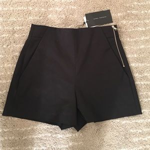 Zara High Waisted Black Shorts