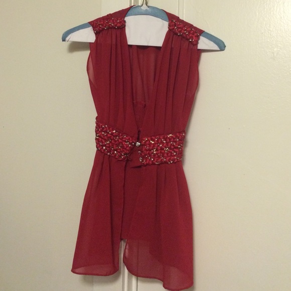 Red blouse