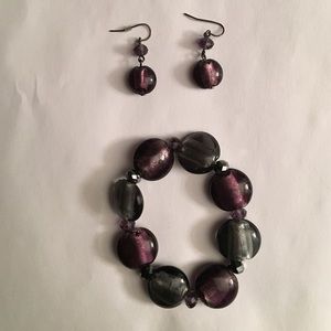Purple stone jewelry set 💜