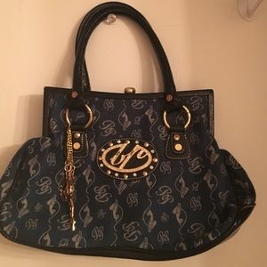 Baby phat denim handbag gold details