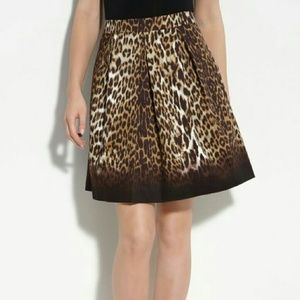 Tahari leopard print skirt