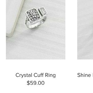 Crystal cuff ring