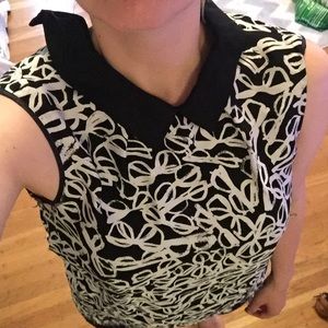 Kate Spade sleeveless collared blouse