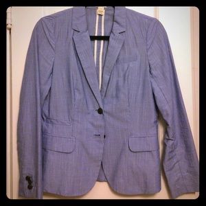 JCrew Schoolboy Blazer Cotton Blue & White Stripe