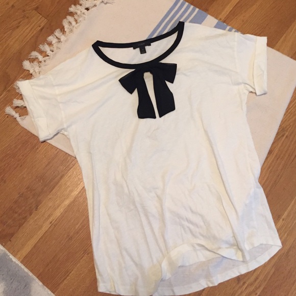 J Crew bow t shirt