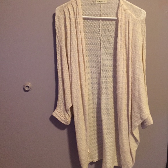 white cardigan