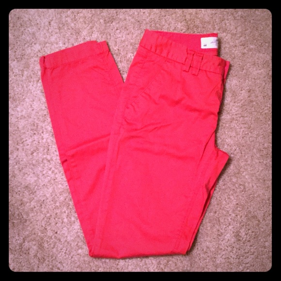 Coral skinny pants