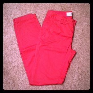 Coral skinny pants