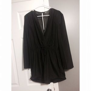 Black Long Sleeve Romper