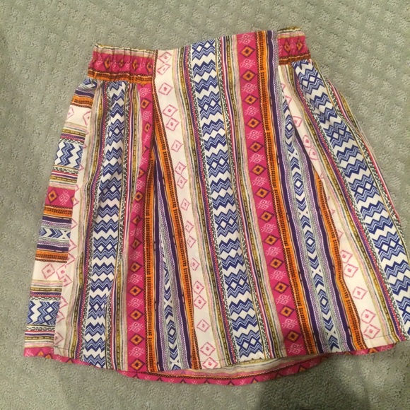 Colorful Aztec print skirt