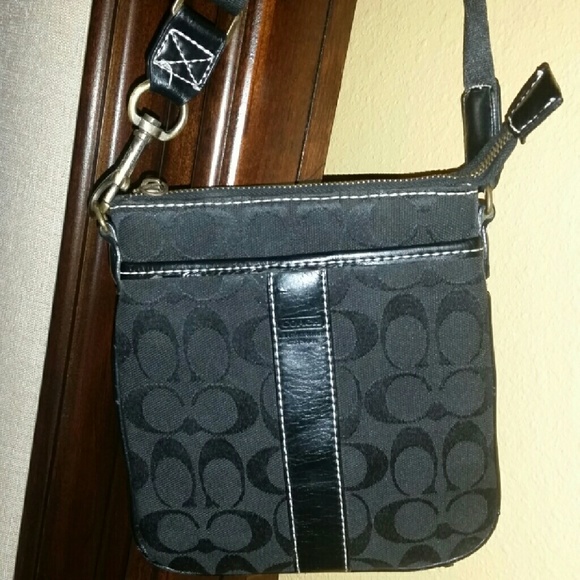 Coach black crossbody purse
