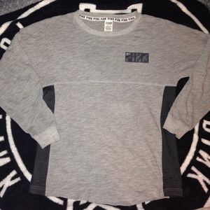 ❌TRADE❌Gray Mesh PINK Crew