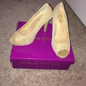 Sparkly Gold Heels
