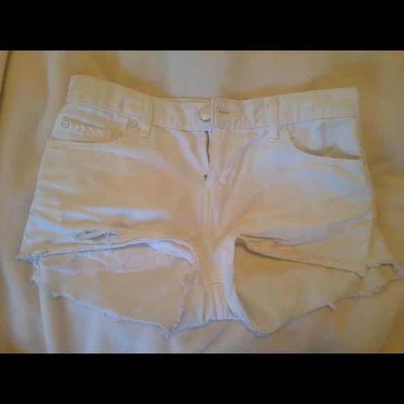 Levi's white shorts