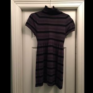 Calvin Klein Babydoll Mini Turtleneck Dress