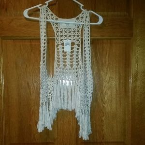 Crochet Cream Vest