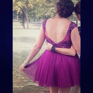 Short plum Sherri Hill dress
