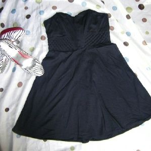Sparkle and fade black strapless dress