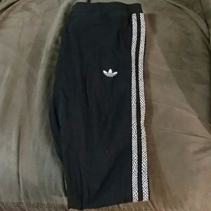 Black adidas snake print side leggings