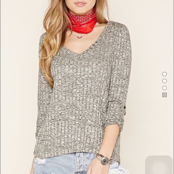 Marled Ribbed Knit top💕 - Picture 3 of 3