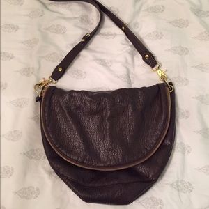 Brown vegan leather purse