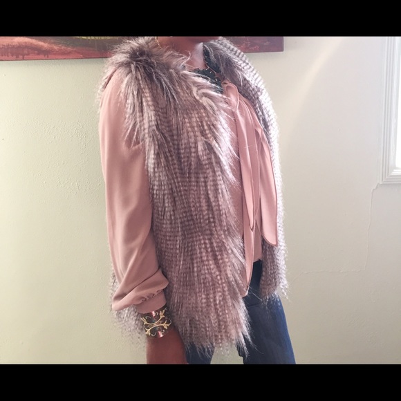 Faux fur vest